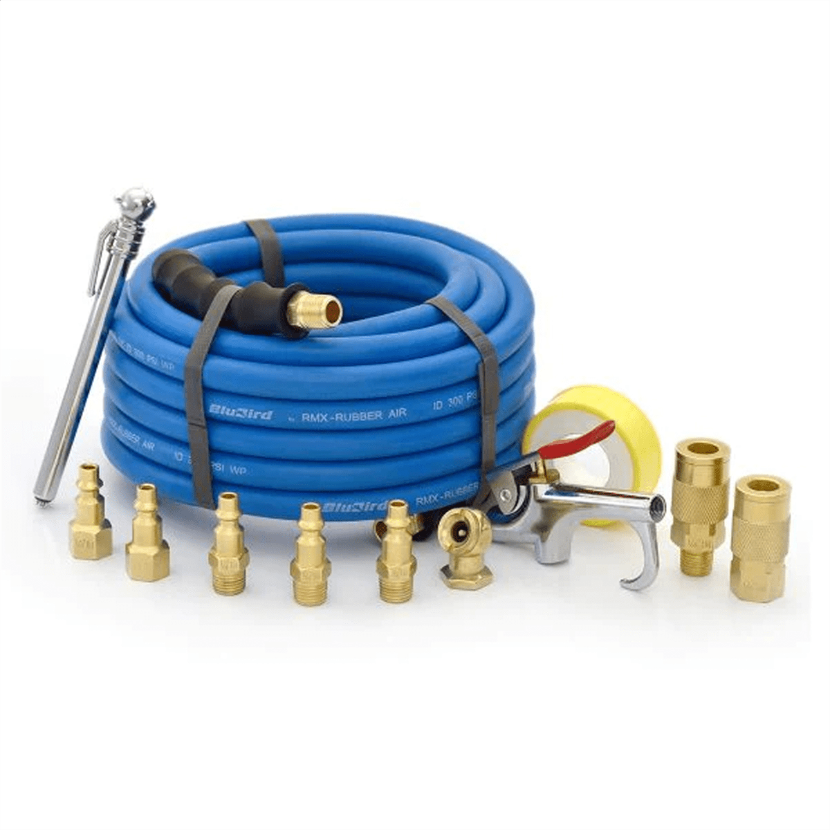 BluBird BB3850KIT Air Compressor Accessory 13pc Kit w/ 3/8" x 50' Air Hose