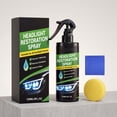 thumbnail image 1 of 120ml Headlight Restoration Spray Kit with Sponge and Microfiber Cloth for Oxidation, Yellowing, Cloudy Lens Removal, Safe for Cars, Trucks, Motorcycles, SUVs, 1 of 9