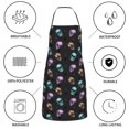 thumbnail image 6 of Yiaed purple cyan brown Skull Print Kitchen Apron with Hand Wipe Pockets,Big Pocket,Aprons for Women with Pockets, Waterproof for Cooking Baking, 6 of 7