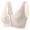 Beige, variant on TEVEQ Front Closure Bras for Women Seamless Wireless Push Up Bra No Underwire Full Coverage Comfort Bras Wireless Bra with Front Clasp Back Large Size Front Clasp and Wide Straps Beige L