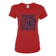 thumbnail image 1 of Straight Outta Los Angeles LA Fan | Fantasy Baseball Fans | Womens Sports Graphic T-Shirt, Red, 2XL, 1 of 4