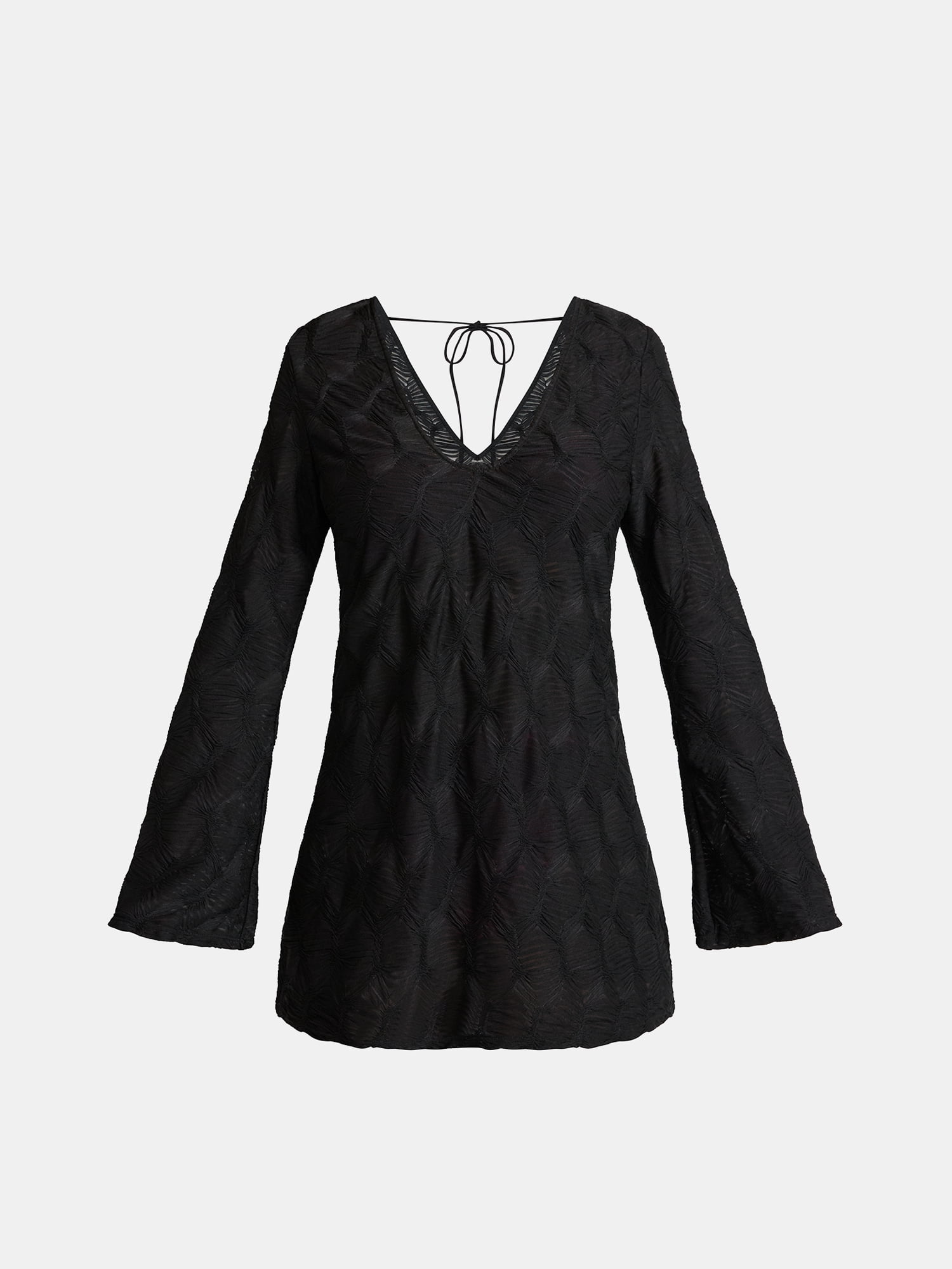 No Boundaries Scrunch Texture Coverup Dress, Women’s