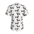 thumbnail image 3 of Uemuo Dachshund Dog Puppy Printed Women's Classic V-Neck T-Shirt - Soft, Breathable, Moisture-Wicking, Perfect for Casual, Office, Travel, and Everyday Wear-XX-Large, 3 of 5