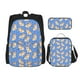 thumbnail image 1 of Disketp Kawaii Corgi Mochila Estampada de Gran Capacidad con Lonchera y Estuche, Set de 3 Piezas para Estudiantes, 1 of 7