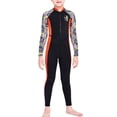 thumbnail image 1 of Traje de buceo en trajes de buceo Decoración rápida Niños con mangas largas y pantalones Jumpsuit de carrocería de cuerpo completo para snorkeling Negro M seitruly OD003661-07, 1 of 7