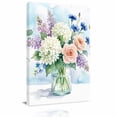 thumbnail image 3 of Canvas Wall Art Hydrangea Flowers Lavender Rose Canvas Art Print Bouquet Farmhouse Pictures Wall Decor for Living Room Bedroom Artwork Decorations Stretched Framed Ready to Hang 20"x24", 3 of 9