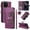 Purple, variant on ELEHOLD Wallet Case for iPhone 13, Slim Rugged TPU Protective Cover Faux Leather Finish Anti-Scratch Zipper Card Slot Cash Holder Shockproof Case with Detachable Lanyard,Green