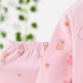 thumbnail image 4 of CAUYDY Preemie Clothes Cotton Newborn Boys Girls Pajamas Long Sleeve Shirt + Two Pants + Hat + Bib 5-Pieces Layette Set Gift for Baby 0 3 6 9 Months (Sizes 0-3 Months,Pink), 4 of 7