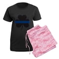 thumbnail image 5 of CafePress - BLUELINE_Pocket_Notext Women's Dark Pajamas - Women's Short Sleeve Print T-Shirt and Pants Dark Cotton Pajama Set, 5 of 7