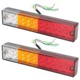 thumbnail image 1 of Luz de posición lateral, par, 12 V, 20 LED, luz LED rectangular para remolque de camión, luz de freno trasera de primera línea, 1 of 12
