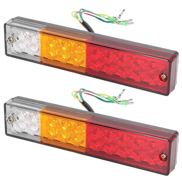 Luz LED para remolque de camión, par de luces de posición laterales rectangulares de 12 V y 20 LED, resistente al agua, fabricación excepcional