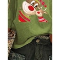 thumbnail image 4 of DYMADE Women Christmas Loose Round Neck Pullover Printed Long Sleeved T-shirt Top, 4 of 4