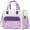 Off White with Purple, variant on Gynky Insulated Lunch Bag Box Women, Wide Opening Adult Lunch Box Women, Large Leakproof Cooler Bag, Lunch Teacher Tote Bag for Work Picnic Beach Family College