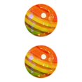 thumbnail image 1 of Kkkded Colorful Beads 2 Pcs Beads DIY Material - Striped, Contrast Color, Smooth with Threading Hole, 1 of 7