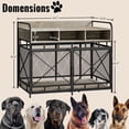thumbnail image 6 of Dog Crate Furniture for Large-Dogs, Wooden Dog Cage Table with Drawers, Heavy Duty Dog Kennel Pet Crate Indoor Use, 6 of 7