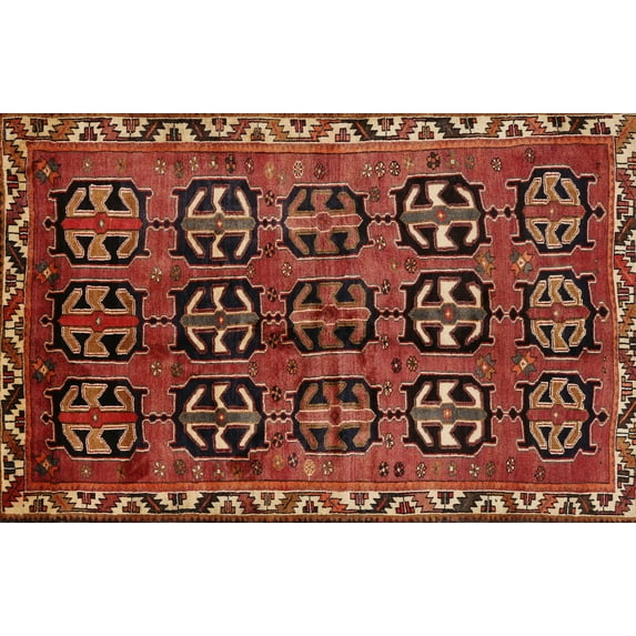 Ahgly Company Machine Washable Indoor Rectangle Traditional Crimson Red Area Rugs, 2' x 5'