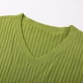 thumbnail image 6 of WTOBBY Women's Fashionable Long-Sleeved Slim-Fitting Knitted Sweater, Pullover Bottoming Shirt Top for Casual and Office Wear, Stylish and Comfortable,Green 2XL, 6 of 6