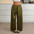 thumbnail image 5 of Womens Leopard Print Pants Wide Leg Lounge Sweatpants Elastic Waist Casual Trousers with Pockets, 5 of 8