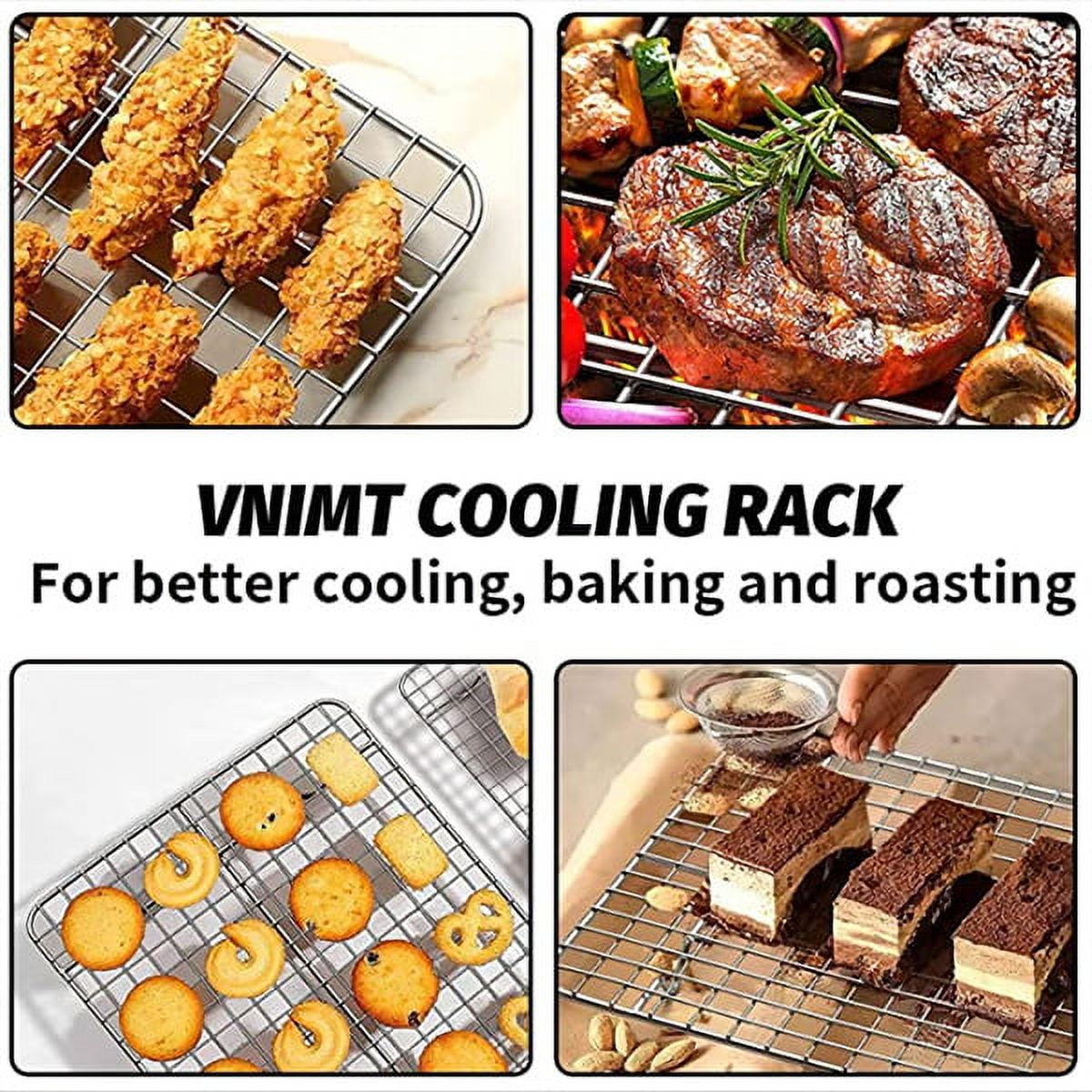 Stainless Steel Wire Half Sheet Cooling Rack(7.9x7.5) - with Collapsible  Folding Legs - For Baking, Cooking, Grilling - Perfect for Cookies,  Muffins, Bread & More 