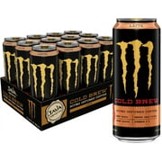 Java Monster Nitro Cold Brew Latte, Coffee + Energy Drink, 13.5 Ounce (Pack Of 12)