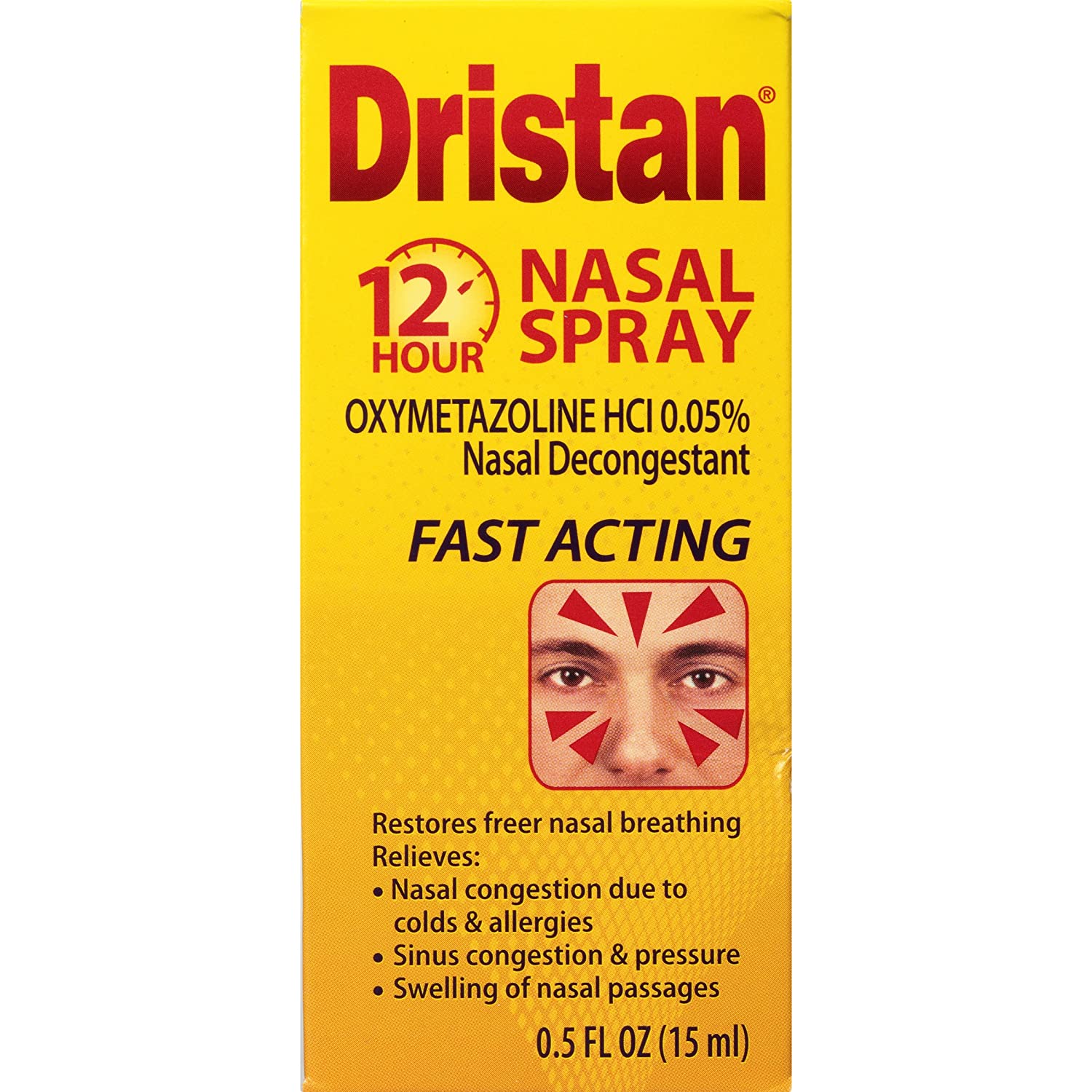 Dristan Twelve Hour Decongestant Nasal Spray, Temporarily Relieves