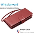 thumbnail image 5 of Njjex for Samsung Galaxy A11 A21 A01 A51 A71 4G 5G Cases Wallet, PU Leather [9 Card Slots] Credit Holder Folio Flip [Detachable] Kickstand Magnetic Phone Cover & Lanyard -Wine Red, 5 of 5