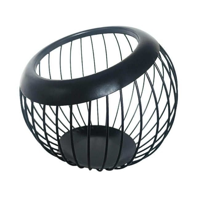 Coffee Pod Holder, House Usage Multipurpose Tidy Organizer Fruit Storage Basket, black