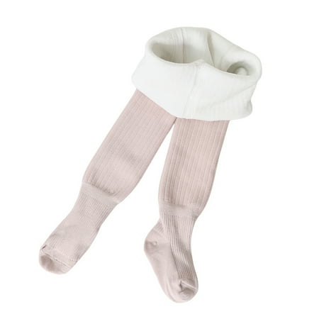 

Shuttle tree Kid Pantyhose Winter Warm Tights Velvet/Fleece Lined Stockings Footed Leggings