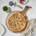 thumbnail image 3 of Tabletops Gallery 2-Piece Acacia Wood Pizza Board Serving Set with Pizza Wheel Cutter, 3 of 10