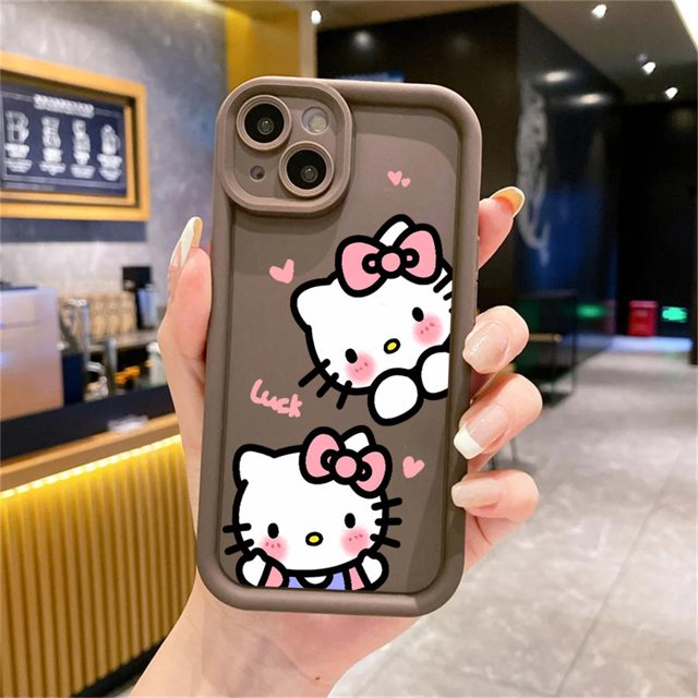 Coque souple pour iPhone 12 Mini 16 Plus 16e 11 15 Plus XS XR 14 11Pro 13 Pro MAX, jolie Sanrio Hello Kitty