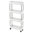 thumbnail image 6 of Ktaxon 4-Tier Metal Utility Rolling Cart, Storage Craft Art Cart Trolley  for Office, Bathroom, Kitchen, Kids' Room, White, 6 of 6