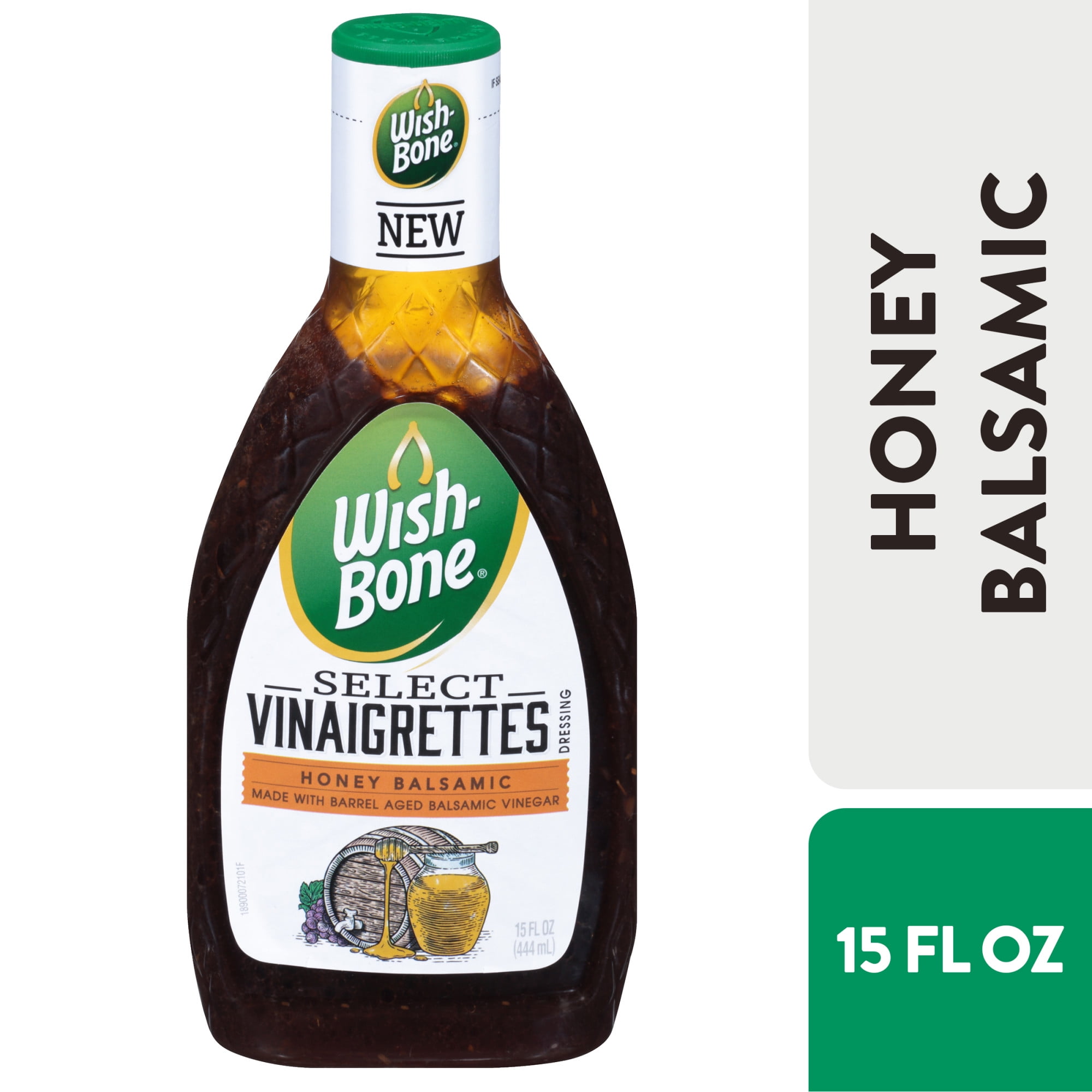 (6 pack) Wish-Bone Vinaigrettes Honey Balsamic Salad Dressing, 15 fl oz