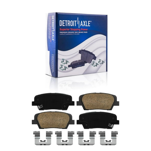 Detroit Axle - Rear Ceramic Brake Pads for 19-21 Genesis G70 18-23 Kia Stinger 15-20 Sorento