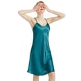 thumbnail image 4 of LYMAYTER Women's Satin Lingerie Mini Spaghetti Strap Dress Silk Satin Nightgowns M-4XL, 4 of 8