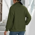 thumbnail image 4 of Odeerbi Cardigan For Women Autumn Winter Solid Color 2025 Long Sleeves Double Sided Fleece Jacket Coat 0live Drab, 4 of 7