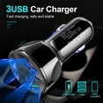 thumbnail image 2 of Ghopy 5 Ports/3 Ports USB Car Charger Fast Charging Car Charging Head USB Automatic Power-Off Car Phone Charger for Car Truck SUV Power Bank Tablet, 2 of 7