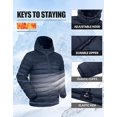 thumbnail image 4 of Packable Puffer Jacket Men Pioneer Camp 16oz Hooded 3 Pockets, 4 of 5