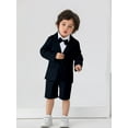 thumbnail image 2 of 2pcs Baby Boy Suit Set With Bow Tie Suit And Shorts Suitable For Birthday Party, Performance, Wedding, Full Monthly Celebration, One Year Old, 2 of 3