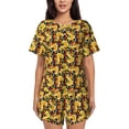 thumbnail image 1 of Balery Cartoon Ducks Conjunto de Pijama para Mujer con Estampado, Dos Piezas de Manga Corta y Shorts, Ropa de Dormir Suave con Cuello Redondo y Bolsillos-4X-Large, 1 of 6