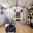 thumbnail image 6 of EastVita 10 x 8 ft Outdoor Metal Storage Shed with Windows and Lockable Doors Heavy-Duty Garden Tool Shed Dark Gray, 6 of 8