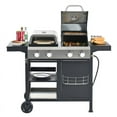thumbnail image 6 of BUIORD Propane Gas Grill and Griddle Combo, Portable 2+2 Multi-Function Burner Barbecue Grill with Cover and PIZZA Grill, 49,200 BTU Stainless Steel BBQ Grill for Outdoor Cooking, Patio, Camping, 6 of 18