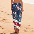 thumbnail image 5 of AHMOMEI 4th of July Pajamas Pants for Women Drawstring Straight Leg Soft Lounge Pants Women Independence Day Sleepwear Pj Bottoms, 5 of 5
