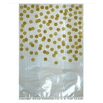 Clear Cello Bags with Gold Dots - Includes Gold Twist Ties - 6in.H x 4in.W x 2in.D - 25 Bags (371234/19)