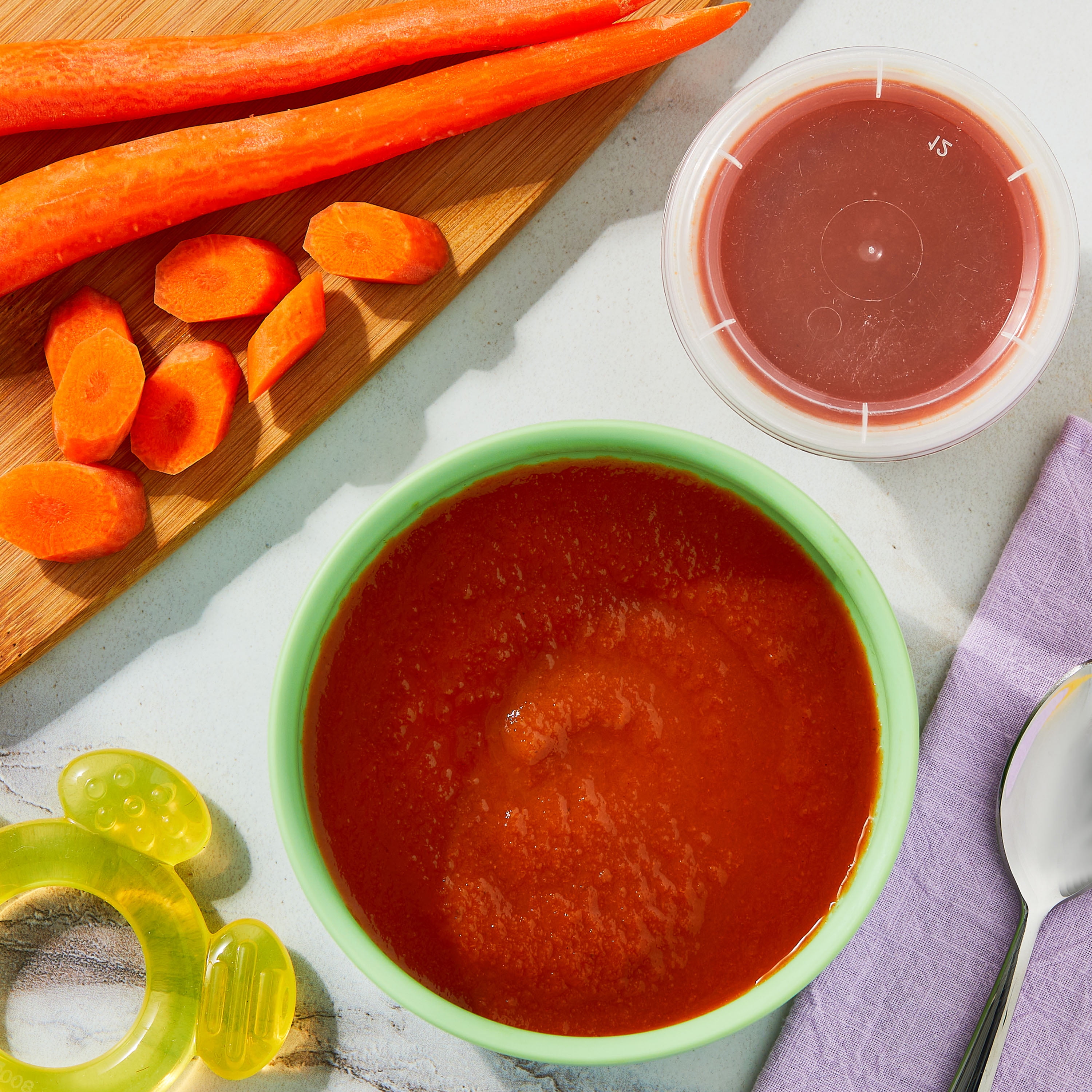 Parent's Choice Stage 1 Baby Food Carrot Puree, 4 oz Cups, 2 Pack