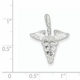 thumbnail image 2 of Sterling Silver Caduceus Charm (25 X 19) Made In United States qc153, 2 of 2