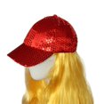 thumbnail image 3 of Audhol Baseball Cap New Fashion Unisex Pure Color Sequined Hats Baseball Caps Dad Hats Red One Size, 3 of 3