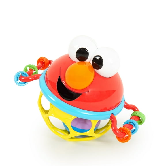 Bright Starts Sesame Street Jingle & Shake Elmo Easy-Grasp Rattle, Ages 3-12 months