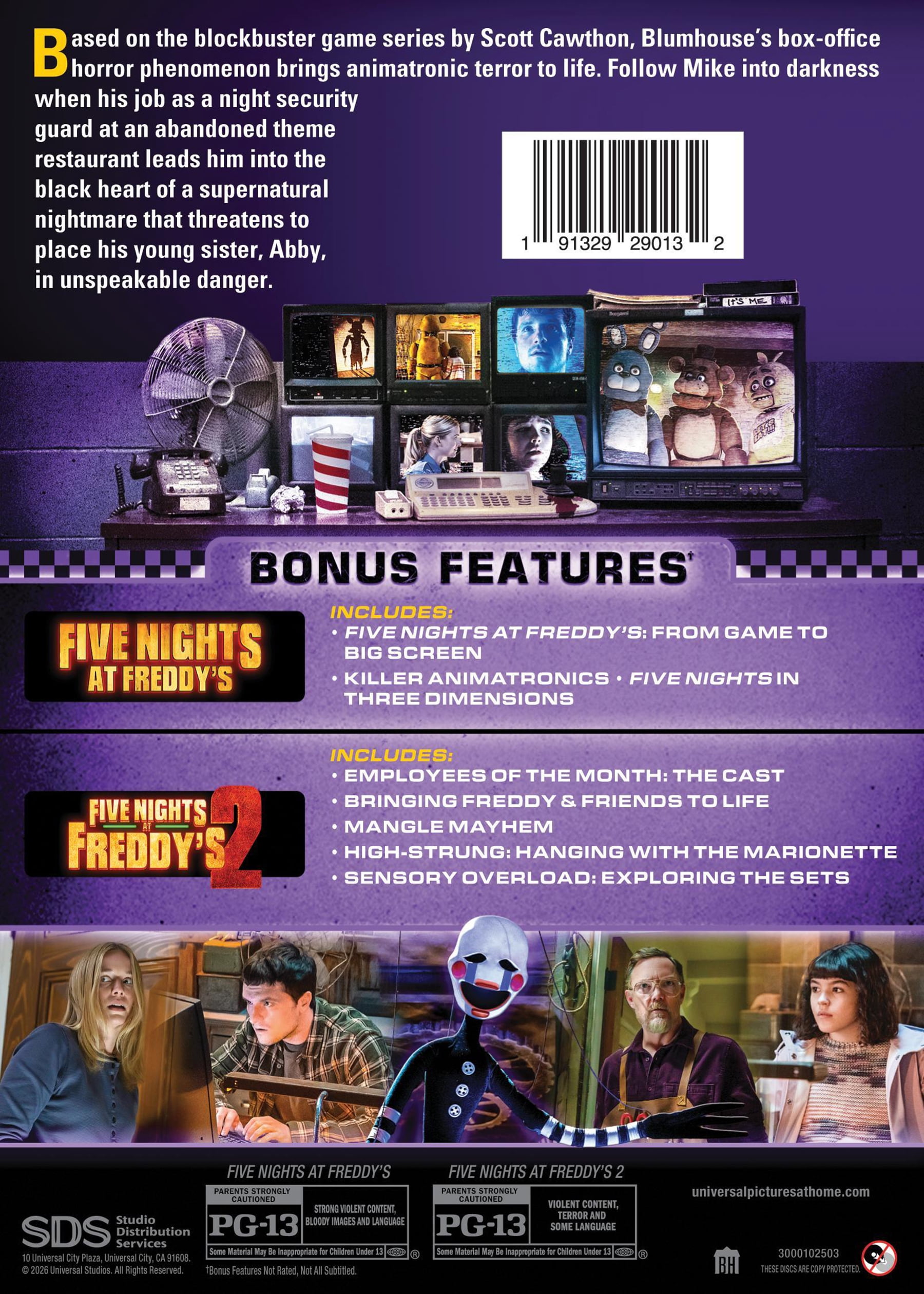 Five Nights at Freddy’s 2-Movie Collection (DVD), Horror, Universal