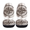thumbnail image 5 of XYZCANDO Stretchy Car Seat Cover Front Seats SUV Auto Van, Cozy All-Season Car Seat Covers 2 pcs Polyester Compass Map, 5 of 10