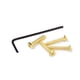 thumbnail image 5 of Golden Zinc Alloy Guitar Bridge Ukulele 4 String Box Guitar Sunnimix  Puente de oro de la secuencia del Bajo Ukulele, 5 of 8